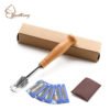 Premium Hand Crafted Bread Lame knife with 5 Blades Included -Dough Scoring Tool with Authentic Leather Protective Cover 3