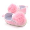 Beautiful plush newborn ball cute baby girl shoes 3