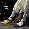 MEIKAN Hot Sale Spring Custom Print Socks Sports Athletic Dress Socks Men 3