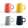 OEM/ODM Straight up tall mug glazed color logo customised 16oz ceramic coffee mug 3