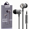 Gray Super bass metal braided wire earbuds with microphone for mobile phone MP3 MP4 3