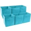 Fashion Pack of 3 Foldable Natural Non woven Storage Box, Convenient DIY Storage Box,Soft Storage Cubes,Small 3