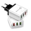 Hot sale Travel Portable 3 port Multi Usb Ports Adapter Quick QC 3.0 Fast Plug Eu/Us Wall Charger for phones 3