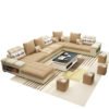 Customize High Density Sponge Fashion Fabric Living Room Furniture Sofa 3