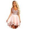 Hot Sale Backless Sequin Multi Layer Women Skater Dress 3