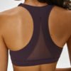 Wholesale custom private label women sexy mesh sports yoga bra with removable pads 3