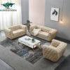 CH97b Luxury classic modern furniture american comfortable soft botton tufted 123 set air leather couch chesterfield sofa 3