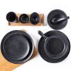 ceramic Matte dinnerware sets luxury black plate sets for restaurant bakeware bowl dinnerware 3