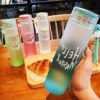 colorful letter glass water bottle with cloth cover frosted portable bottle glass 3