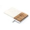 Acacia wood and marble cheese cutting board with stainless steel wire cheese slicer perfect for a straight cut 3