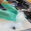 Scrubber Long Sleeve Hand Protective Washing Dish Kitchen Silicone Gloves 3