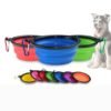 Dishes Water Super Design Folding Portable Eco Friendly Foldable Silicone Collapsible Pet Dog Bowl 3