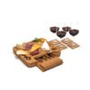 Fancy House Warming Gift Bamboo Cheese Board with Cutlery Set 3