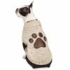 OEM ODM Factory Eco-friendly pet clothing cotton hand knit dog sweater with leather claws 3
