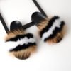 Ladies Fur Slide Sandals Slippers,Faux Fur Slides Slipper Furry Plush Slippers Women,Wholesale Fox Fur Slides Slippers 3