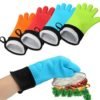 Factory Heat Resistant Waterproof BBQ Kitchen silicone oven mitts 3