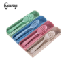 Eco-Friendly Fork Chopsticks Spoon TablewareTravel Camping Picnic Wheat Straw Cutlery Set for Student 3