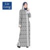 Muslim New Model Printed Abaya with Lace In Dubai 2020 3