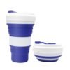 550ML FDA food grade colorful collapsible portable eco reusable coffee mug foldable silicone cup 3