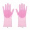 Heat Resistant magic gloves Silicone Rubber Dish Washing Gloves With Wash Scrubber 3
