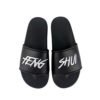 Greatshoe flat beach sandal shoes,latest design mens pvc custom slide slipper,custom logo men black slide sandals 3