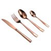 24 pcs Brass flatware set knife fork and spoon brass dinnerware set 3