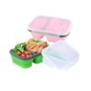 02 Custom Home Eco Friendly Collapsible Insulated 2 Compartment Silicone Tiffin Food Storage Container Bento Lunch Box 3