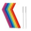Reusable Silicone Drinking Straws with Cleaning Brushes 3