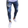2018 New style Hip Hop Ripped Jacket Skinny Trousers Jeans Men 3
