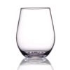 METIS Transparent decorative stemless 100% tritan customize plastic wine glasses 3