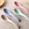Baby Biodegradable Rice Feeding Colorful Logo Tasting Round High Quality Plastic Spoon 3