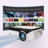 CRE X2001 FULL HD 1080P Portable LED Projector 1920x1080 LCD 200inch Video LCD For Home Theater Game Movie Cinema 3