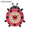 MDF Wooden Cartoon Animal Type Swing Gift Smart Teaching Kids Wall Clock 3