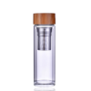 Petolar Bamboo lid tea infuser double walled borosilicate glass water bottle with filter 3