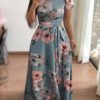 D3410 Wholesale Evening Casual party Summer Long Maxi Plus Size Dress Women Dresses 3