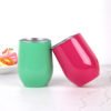 Colorful 12oz egg shaped wine tumbler Double Walled stainless steel insulated travel Beverage Wine tumbler cup 3