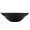 Japanese Style Black Outside And White Inside Ceramic Bowl Hat Shaped Bowl For Dinner 3