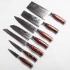 Kitchen top quality hunting chef damascus knife set cleaver kitchen knife set damascus knives blanks oem knife 3