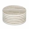 Wholesale Round Ceramic Coaster Stone Drink Coasters Promotional Gift Marble Style Absorbent Ceramic Coaster SET of 6 3
