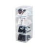 acrylic black drop front shoe box storage 3