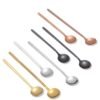 Colorful shiny stainless steel coffee spoon, gold/rose gold/black small spoon 3
