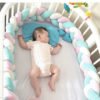 Soft Snake Pillow Long Protector Baby Bed Sleep Braided Bumper 3