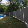 Outdoor customized free maintenance aluminum wpc garden fence panels for sale 3