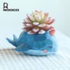 Roogo resin creative cartoon animal bonsai pots wholesale whale shape succulent flower pots 3