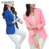 New Long-sleeved Slim Women Blazers And Jackets Small Women Suit Korean Version (pink/Blue/green/blue) Ladies Blazer 3