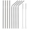 Factory food grade Reusable 304 Stainless Steel Set Metal Straw Drinking set with brush 3