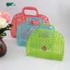 New product folding plastic shopping basket vegetable fruit basket with handles 3