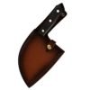 High Carbon Steel Butcher Knife with Leather BagCleaver Full Tang Filleting Handle Handmade Forged Kitchen Knife Slaughter Knife 3
