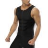 Men Waist Trainer Vest For Weight Loss Hot Neoprene Body Shaper Zipper Sauna Tank Top Workout Shirt 3