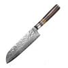 Pakka Wood Handle Japanese 67 Layer Damascus Santoku Knife 3